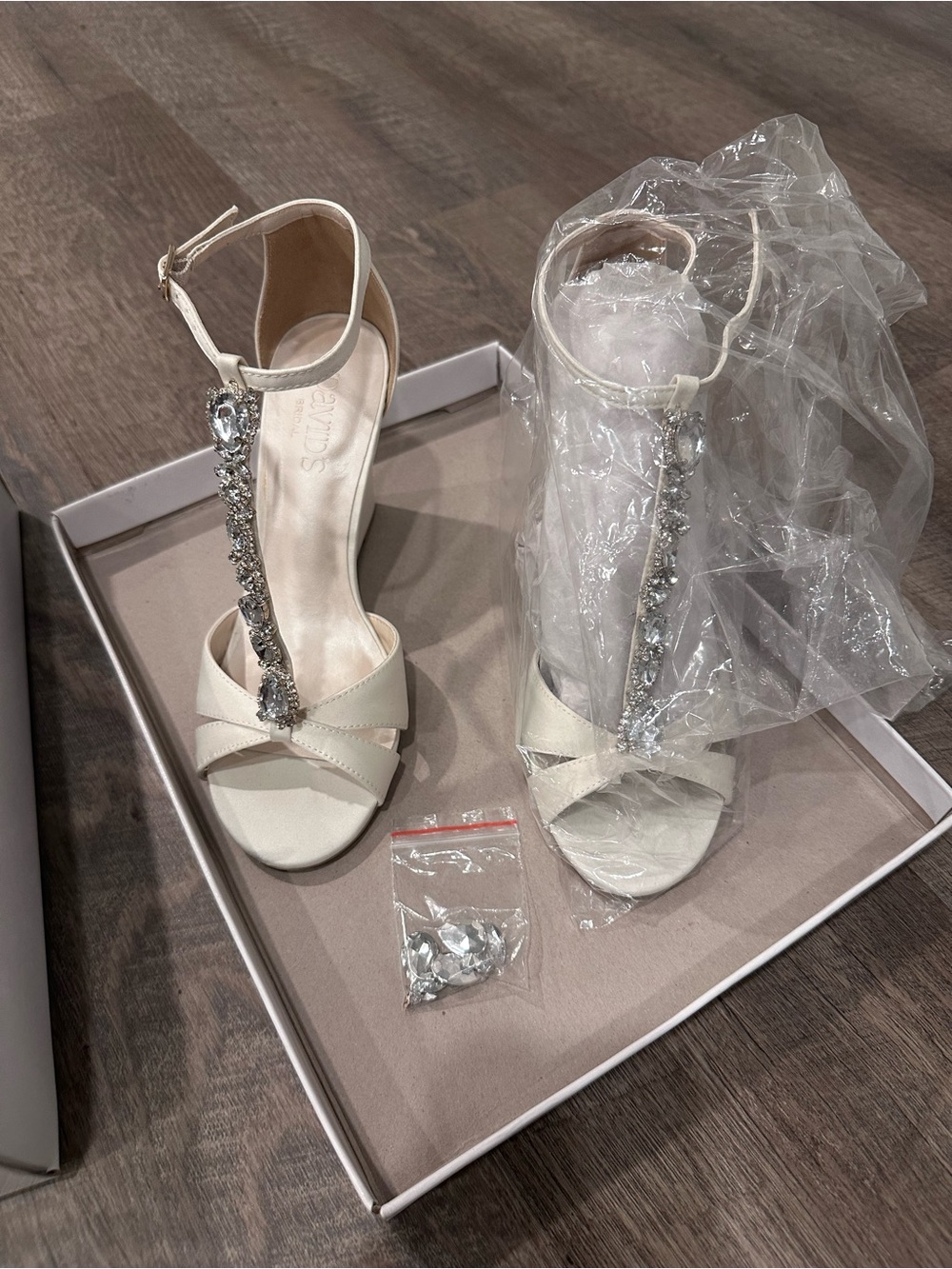 David's Bridal White Bridal Shoe Box